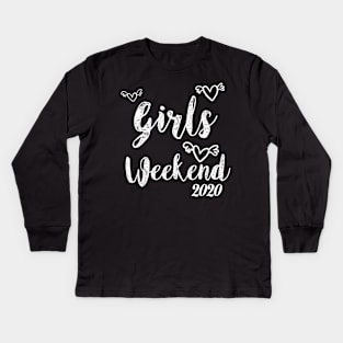 Girls Trip Cute Girls Weekend 2020 Mask Kids Long Sleeve T-Shirt